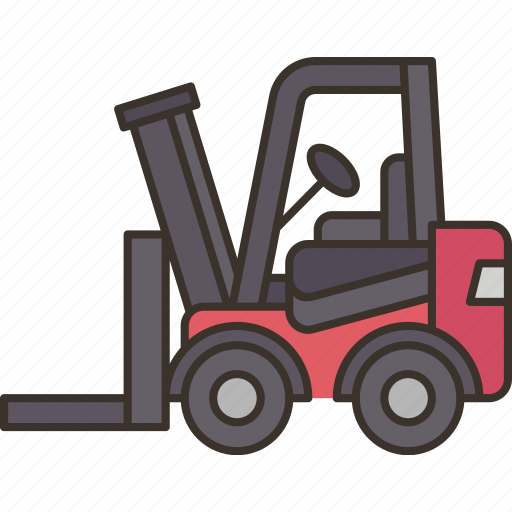 Forklift, lifting, cargo, loading, warehouse icon - Download on Iconfinder