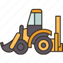 loader, shovel, bulldozer, excavating, construction