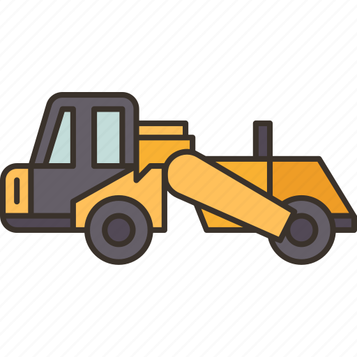 Scraper, motor, grader, excavation, machinery icon - Download on Iconfinder