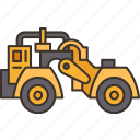 scrapers, grader, ground, tractor, construction