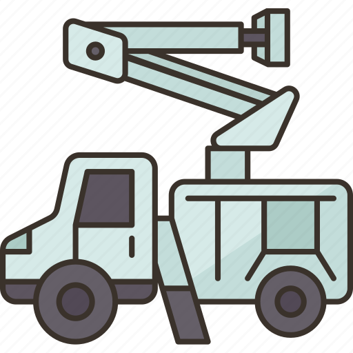 Truck, bucket, basket, elevator, hydraulic icon - Download on Iconfinder