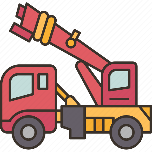Truck, crane, lifting, hydraulic, construction icon - Download on Iconfinder