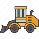 truck, loader, bulldozer, machinery, construction