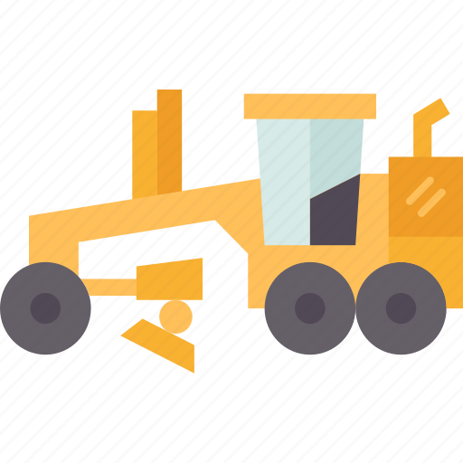 Grader, dirt, earthmover, building, construction icon - Download on Iconfinder