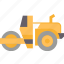 steamroller, paving, compactor, roadworks, construction 