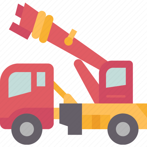 Truck, crane, lifting, hydraulic, construction icon - Download on Iconfinder