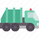 truck, garbage, waste, municipal, street