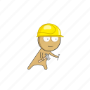 helmet, worker, construction, safety helmet, constructor, nails, hammer