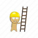 climb, ladder, stairs, builder, professional, serviceman