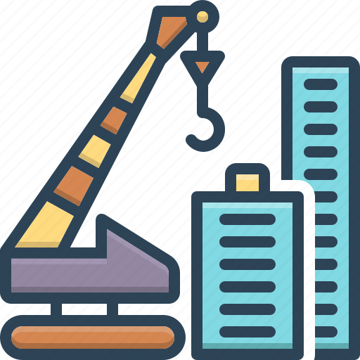 Architecture, constructing, construction, crane, crane building, innovation, tower icon - Download on Iconfinder