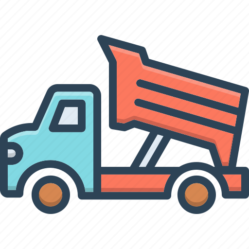 Construction, contractor, dump, dump truck, earth, earthmover, transportation icon - Download on Iconfinder