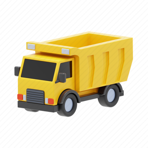 Dump, truck, building, construction, transportation, vehicle, transport 3D illustration - Download on Iconfinder