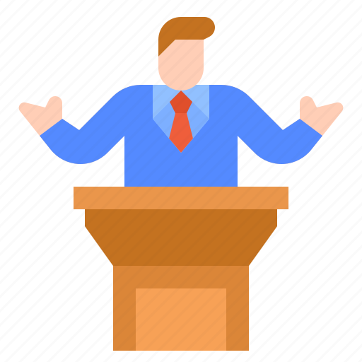 Businessman, man, political, politician, speech icon - Download on Iconfinder
