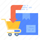 cart, decision, parcel, purchase, shopping