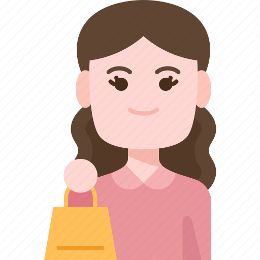 Consumer, shopper, buy, commerce, female icon - Download on Iconfinder
