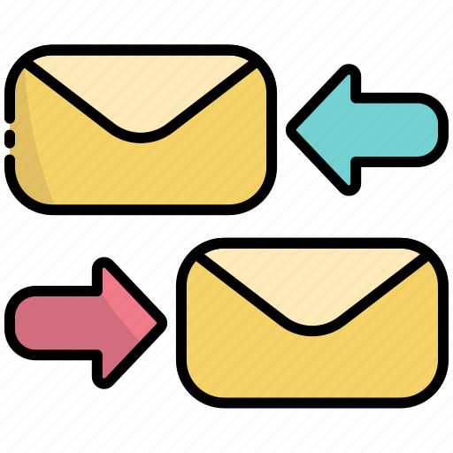 Exchange mails, mails, receive, send, communication, mail icon - Download on Iconfinder