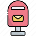 postbox, mailbox, mail, message, communication, letter, envelope