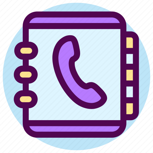 Book, contact, list, phone, phonebook, communication, telephone icon - Download on Iconfinder