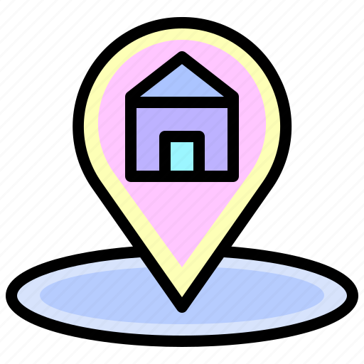 Placeholder, pin, navigation, house, home, location, address icon - Download on Iconfinder