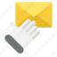 email, send, communication, hand, letter 