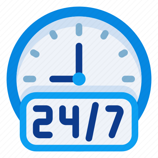 24 hours, service, support, clock icon - Download on Iconfinder