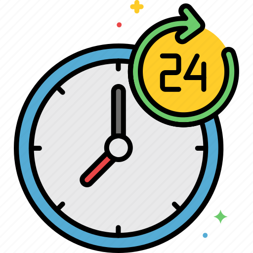 24, clock, hours, working icon - Download on Iconfinder