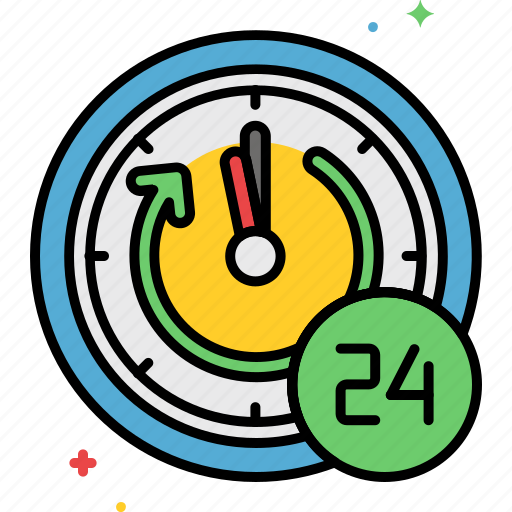 24, clock, hours, working icon - Download on Iconfinder