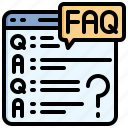 contacts, communication, filloutline, faq, answer, conversation, text, chat, box