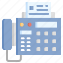 contacts, communication, flaticon, fax, phone, call, office, material, technology