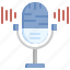 contacts, communication, flaticon, microphone, voicemail, audio, record, sound 