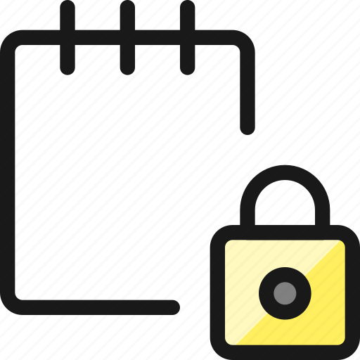 Notes, lock icon - Download on Iconfinder on Iconfinder