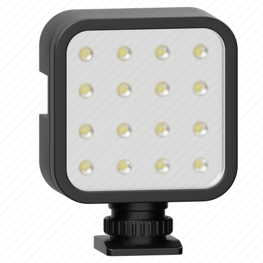 Camera, light, camera light, spotlight, studio light, photography, lighting 3D illustration - Download on Iconfinder