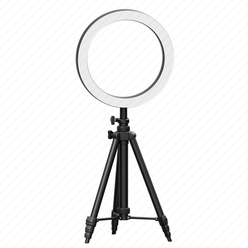 Ring, light, ring light, photography, lamp, equipment, led-light 3D illustration - Download on Iconfinder