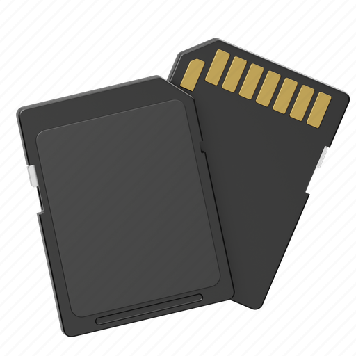 Sd, card, sd card, memory-card, storage, memory, micro-sd 3D illustration - Download on Iconfinder