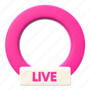 live, stream, broadcast, video, news, badge, content creator 