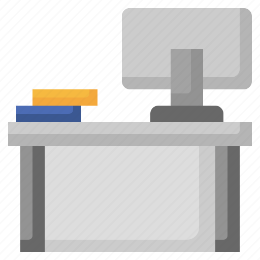 Counter, office, worker, computer, delivery, commerce icon - Download on Iconfinder