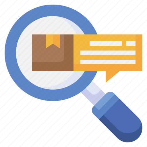 Search, magnifying, glass, inspection, package, delivery icon - Download on Iconfinder