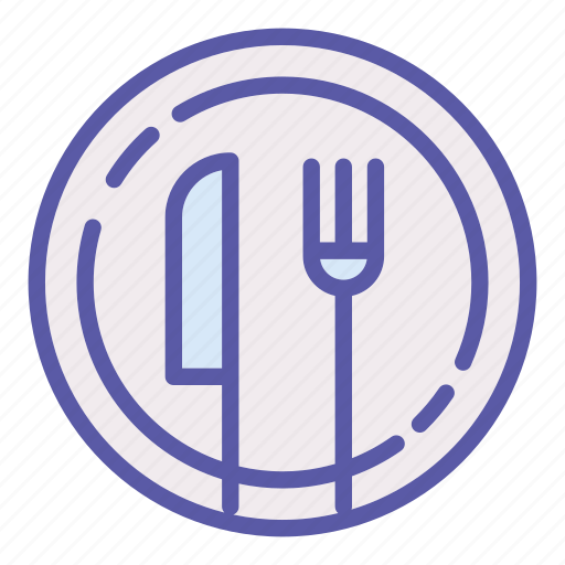 Dinner, food, fork, kitchen, knife, lunch, plate icon - Download on Iconfinder