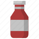 ketchup, bottle, kitchen, food, sauce