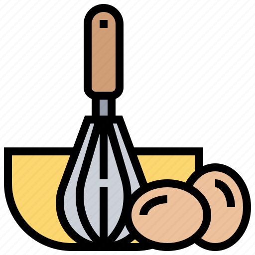 Bowl, breakfast, egg, mixing, whisk icon - Download on Iconfinder