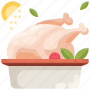 chicken, food, leg, roast, turkey