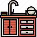 cabinets, cupboard, kitchen, sink 