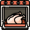 chicken, cock, cooking, food, leg, oven, turkey
