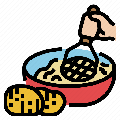 Bowl, cooking, hand, kitchen, potato icon - Download on Iconfinder