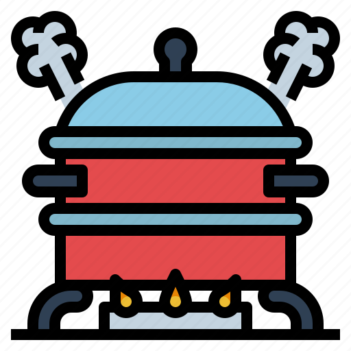 Boil, cooking, food, kitchen, steam icon - Download on Iconfinder