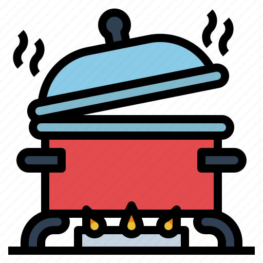 Boiling, cooking, food, kitchen, pot, restaurant icon - Download on Iconfinder