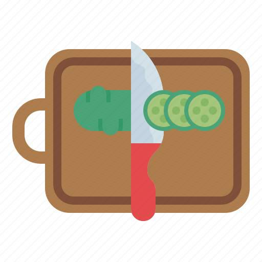 Board, cooking, cutting, kitchen, knife, slice icon - Download on Iconfinder