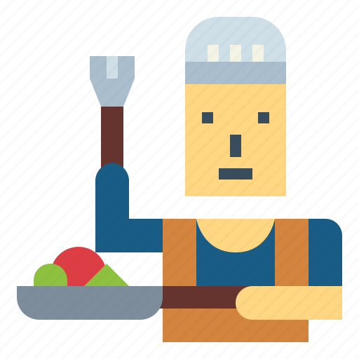 Chef, cooking, fried, man icon - Download on Iconfinder