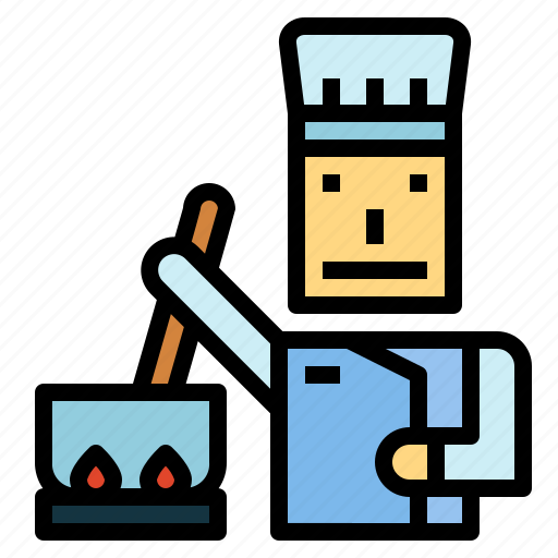 Chef, cooking, man, pot, stockpot icon - Download on Iconfinder