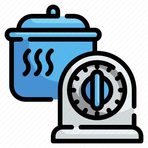 Boil, cooking, count, food, kitchenware, pot, timer icon - Download on Iconfinder